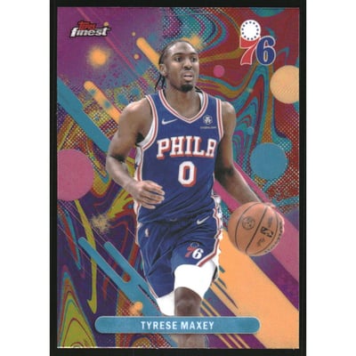 2025-26 Finest Oil Spill Refractors #29 Tyrese Maxey C