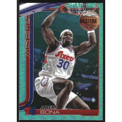 2025-26 Topps Chrome Aqua Refractors #183 Adem Bona
