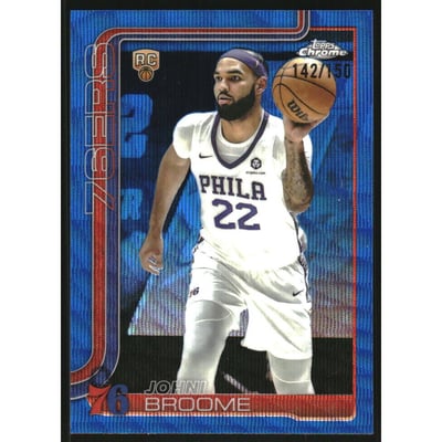 2025-26 Topps Chrome Blue Wave Refractors #285 Johni Broome