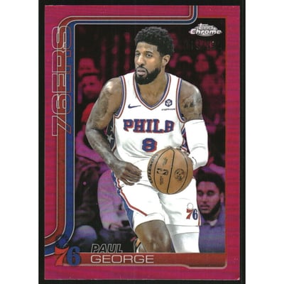 2025-26 Topps Chrome Magenta Refractors #171 Paul George