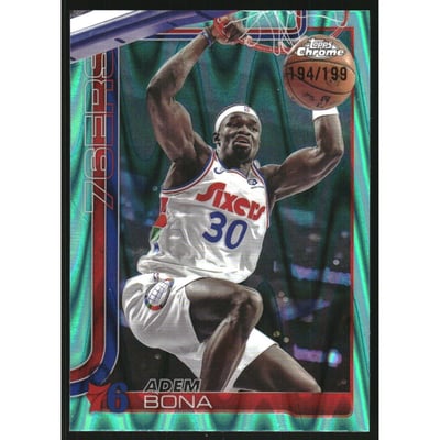 2025-26 Topps Chrome RayWave Aqua Refractors #183 Adem Bona