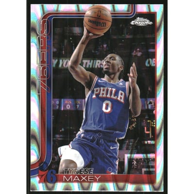 2025-26 Topps Chrome RayWave Refractors #185 Tyrese Maxey