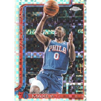 2025-26 Topps Chrome X-Fractors #185 Tyrese Maxey