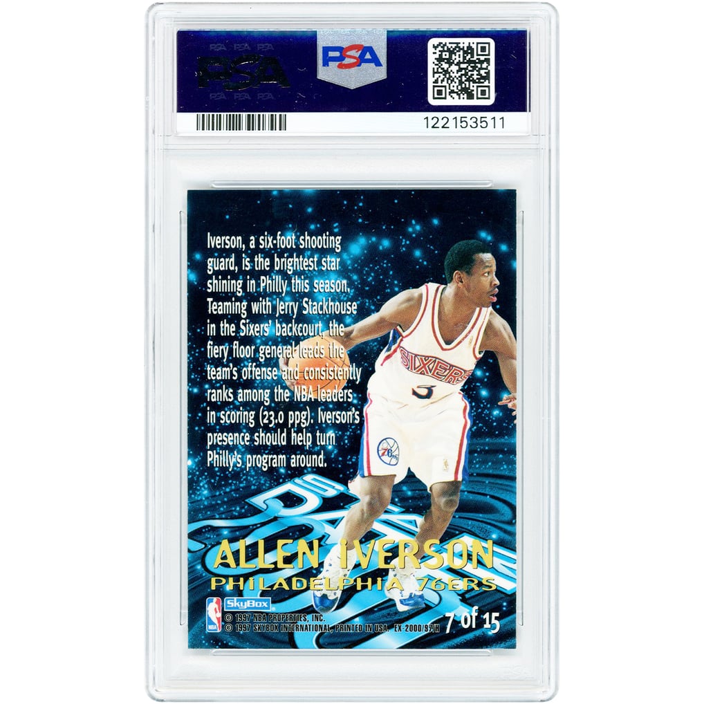 Allen Iverson Philadelphia 76ers 1996 Skybox E-X2000 Star Date 