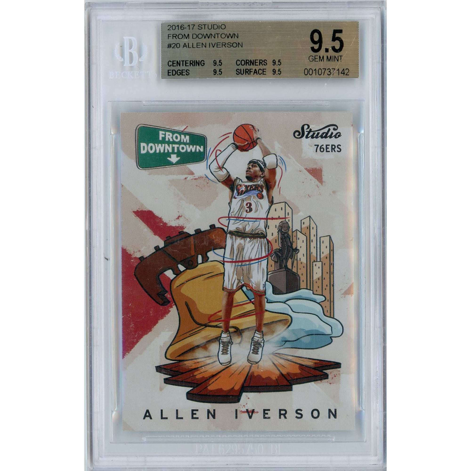 Philadelphia 76ers Allen Iverson 2016-17 Panini Studio Downtown