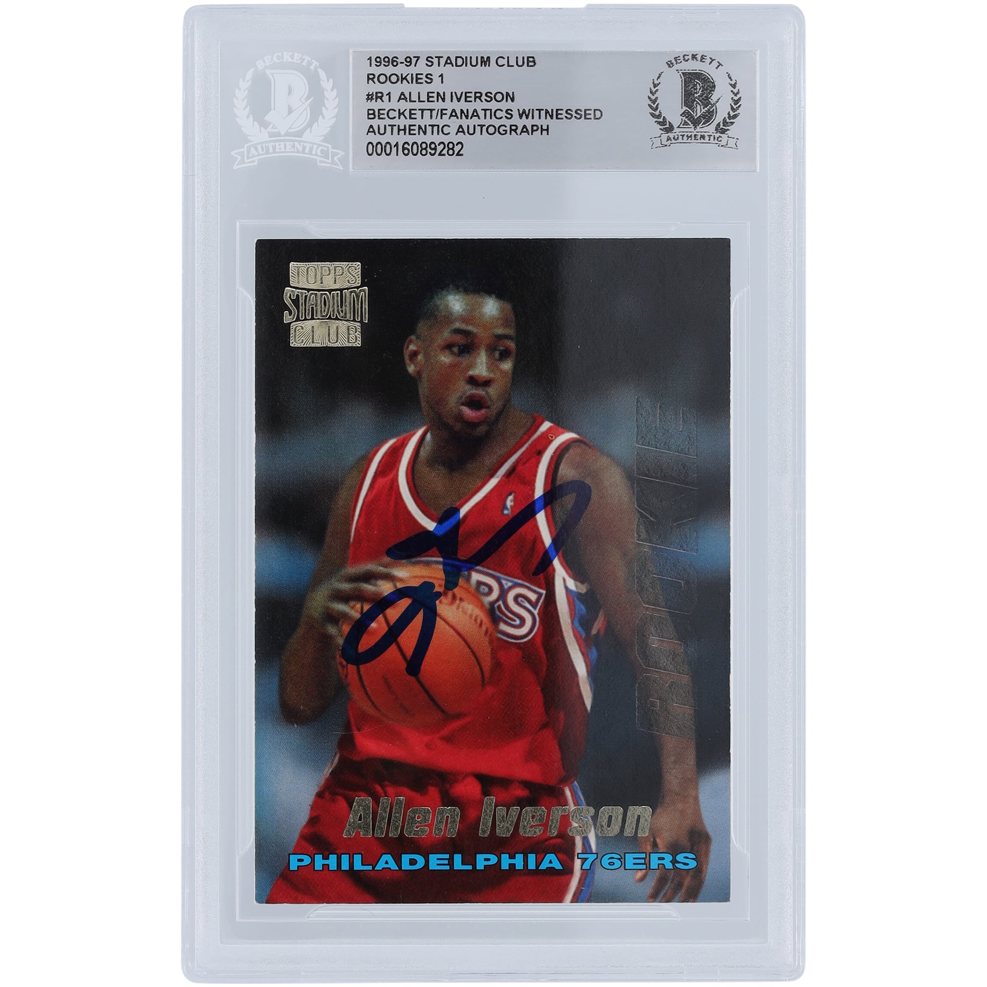 Iverson 1996-97 Allen Topps #171 Rookie NBA Card Finest 