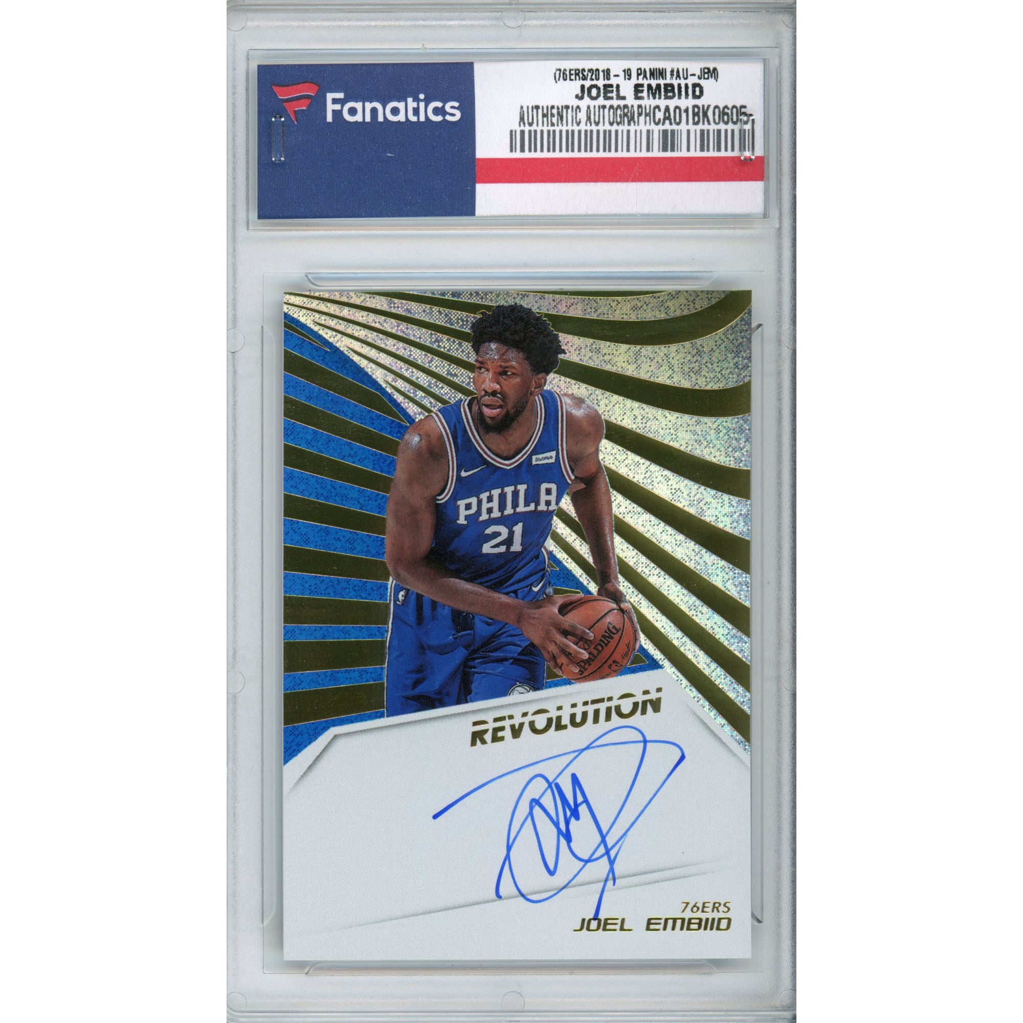 2018-19 Panini Revolution Autograph Infinite Joel Embiid 