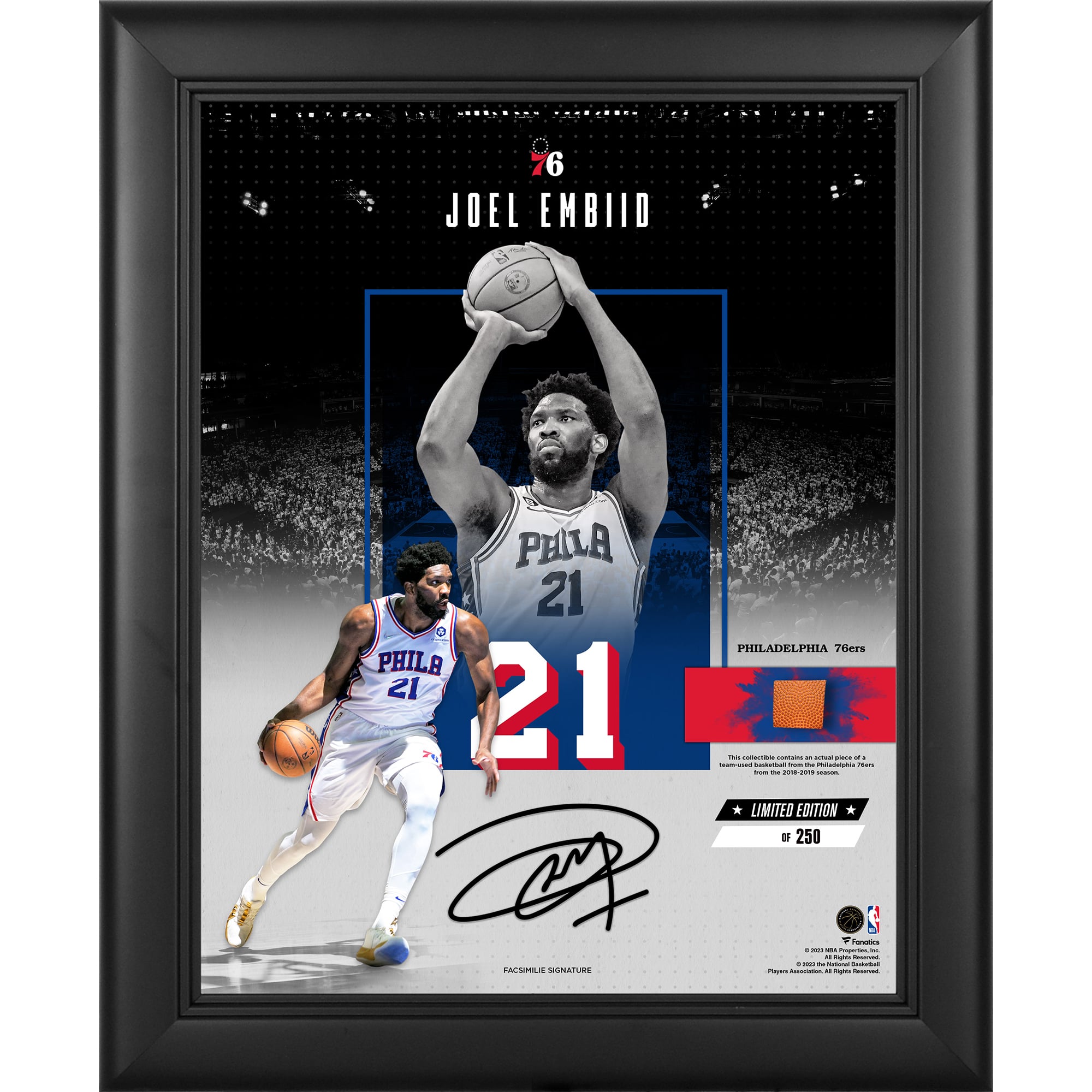 Joel Embiid Philadelphia 76ers Facsimile Signature Fanatics 