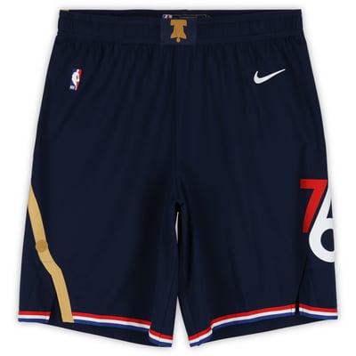 Joel Embiid Philadelphia 76ers Fanatics Authentic Game-Used Navy Nike City Edition Shorts from the 2025-26 NBA Season - Size 44+2