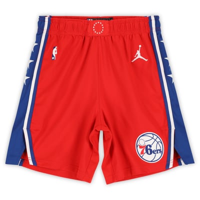 Joel Embiid Philadelphia 76ers Fanatics Authentic Game-Used Red Nike Shorts from the 2025-26 NBA Season - Size 44+2