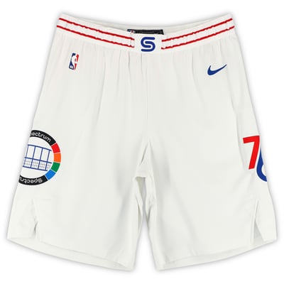 Joel Embiid Philadelphia 76ers Fanatics Authentic Game-Used White Nike City Edition Shorts from the 2024-25 NBA Season - Size 44+2