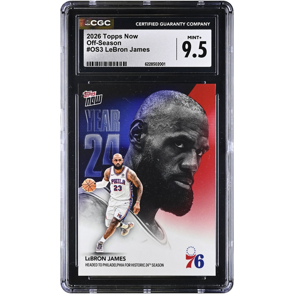 LeBron James Philadelphia 76ers 2026 Topps Now Off-Season #OS3 CGC ...