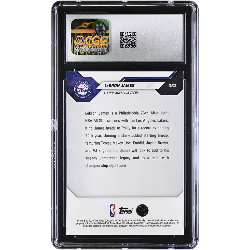 LeBron James Philadelphia 76ers 2026 Topps Now Off-Season #OS3 CGC ...