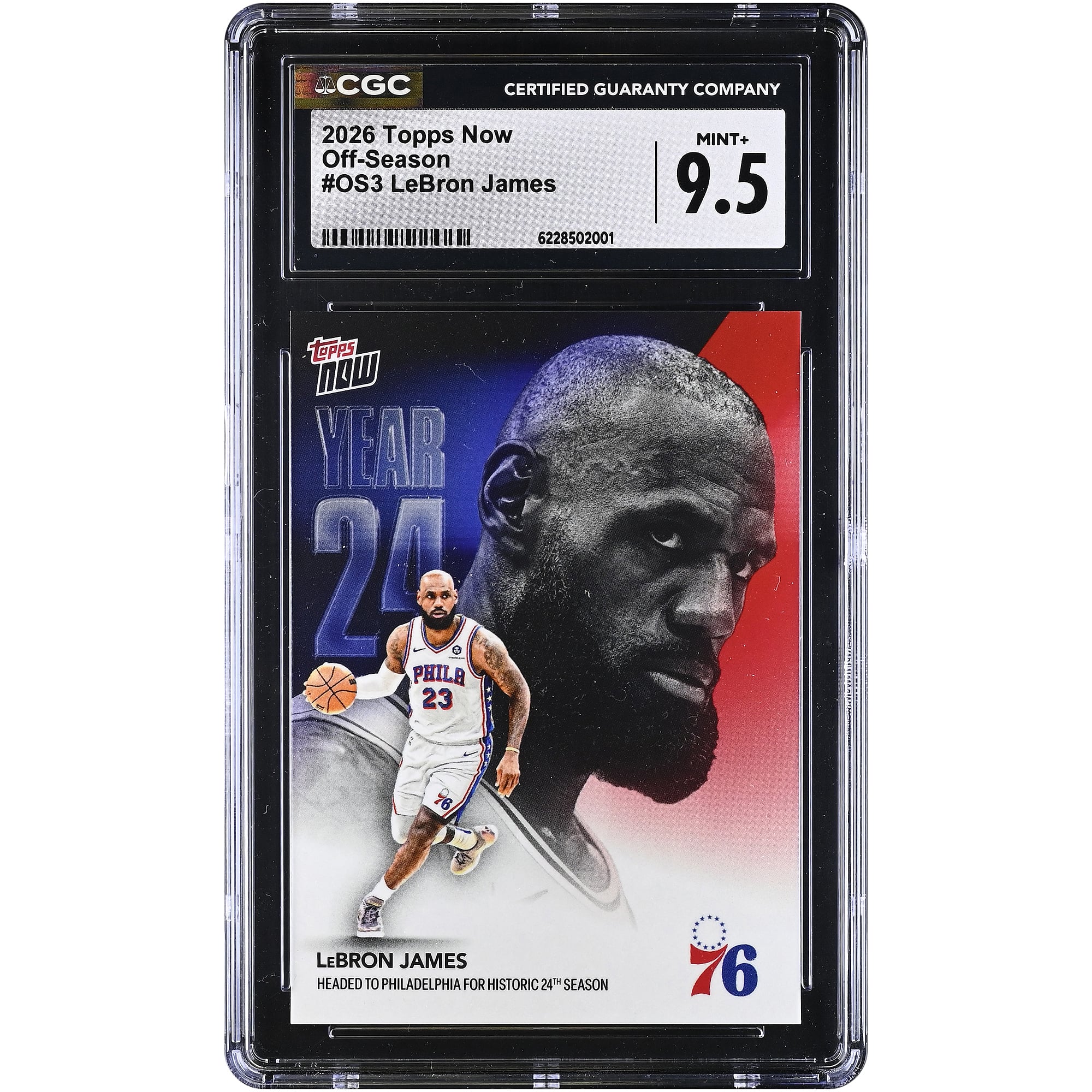 LeBron James Philadelphia 76ers 2026 Topps Now Off-Season #OS3 CGC ...