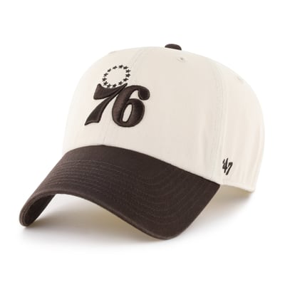 Philadelphia 76ers '47 Two-Tone Clean Up Adjustable Hat - Natural/Brown