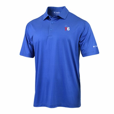 Philadelphia 76ers Columbia Highland Drift Omni-Wick Polo - Royal