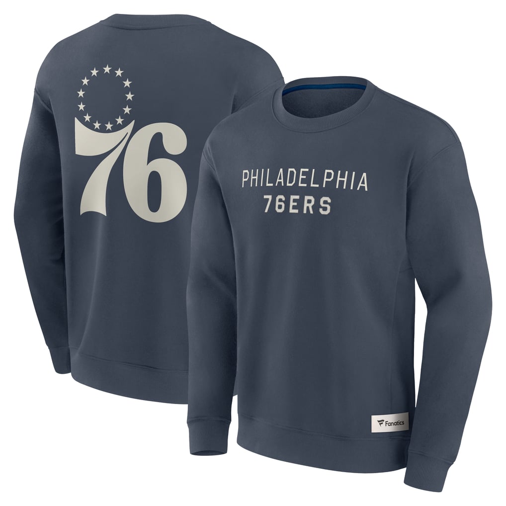 Philadelphia 76ers Fanatics Elements Future Ground Lettering Pullover Sweatshirt - Blue