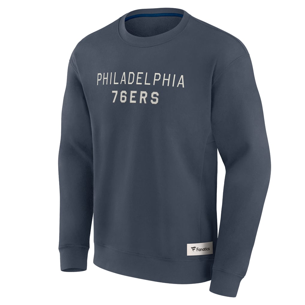 Philadelphia 76ers Fanatics Elements Future Ground Lettering Pullover Sweatshirt - Blue