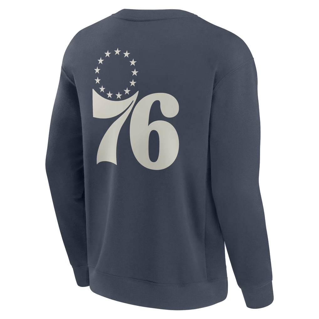 Philadelphia 76ers Fanatics Elements Future Ground Lettering Pullover Sweatshirt - Blue