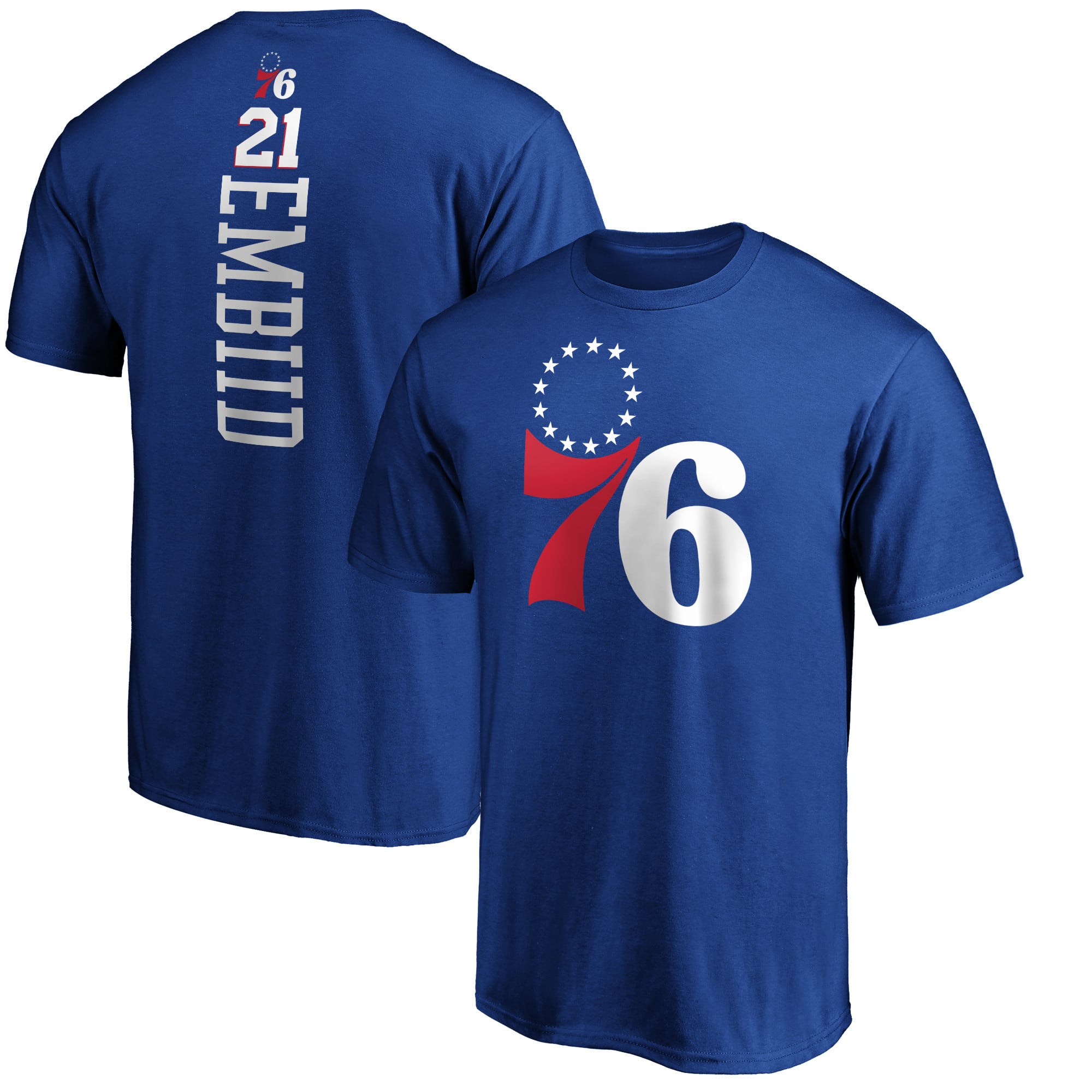 Men's Philadelphia 76ers Fanatics Joel Embiid Royal Playmaker Name ...