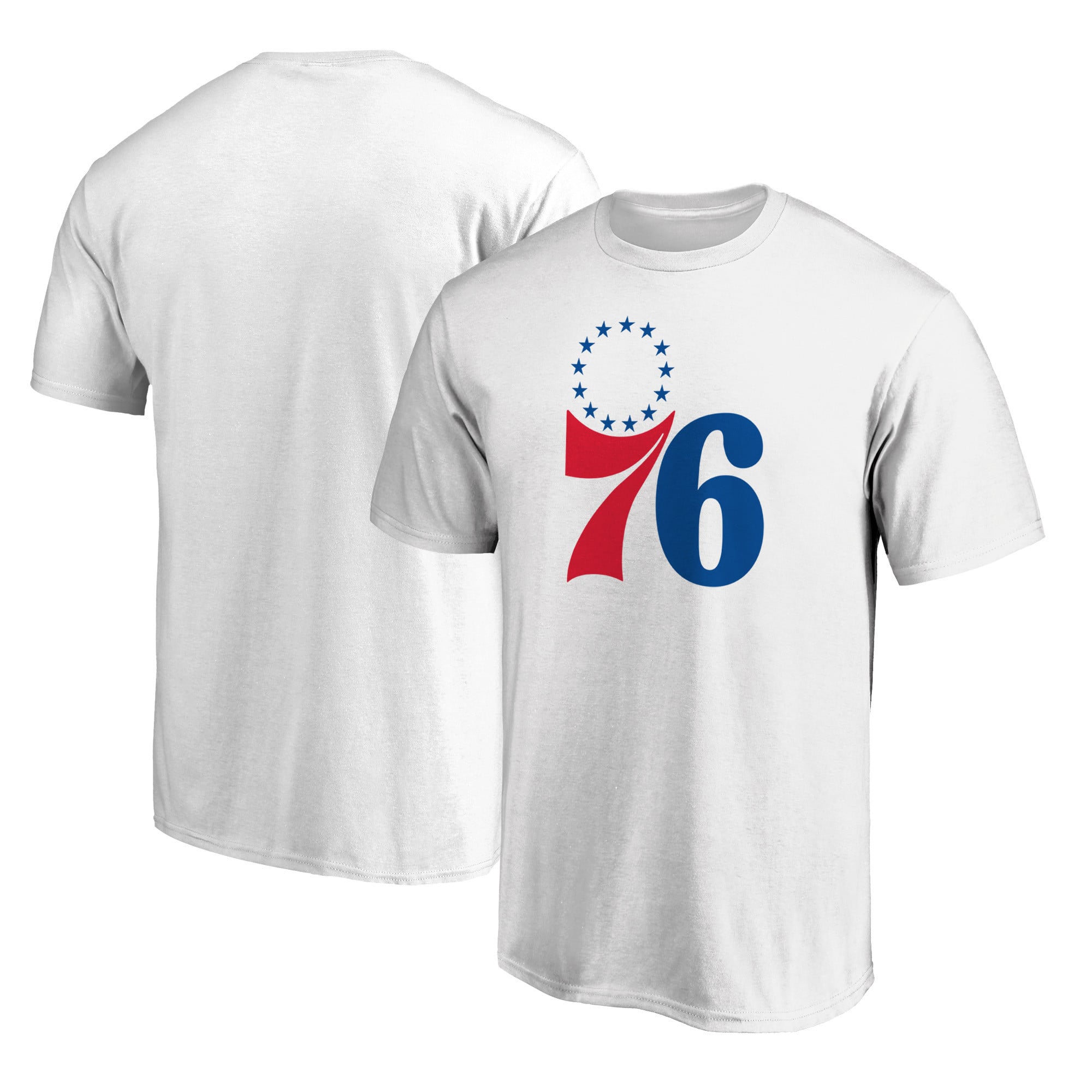 Men's Philadelphia 76ers Fanatics White Primary Team Logo T-Shirt