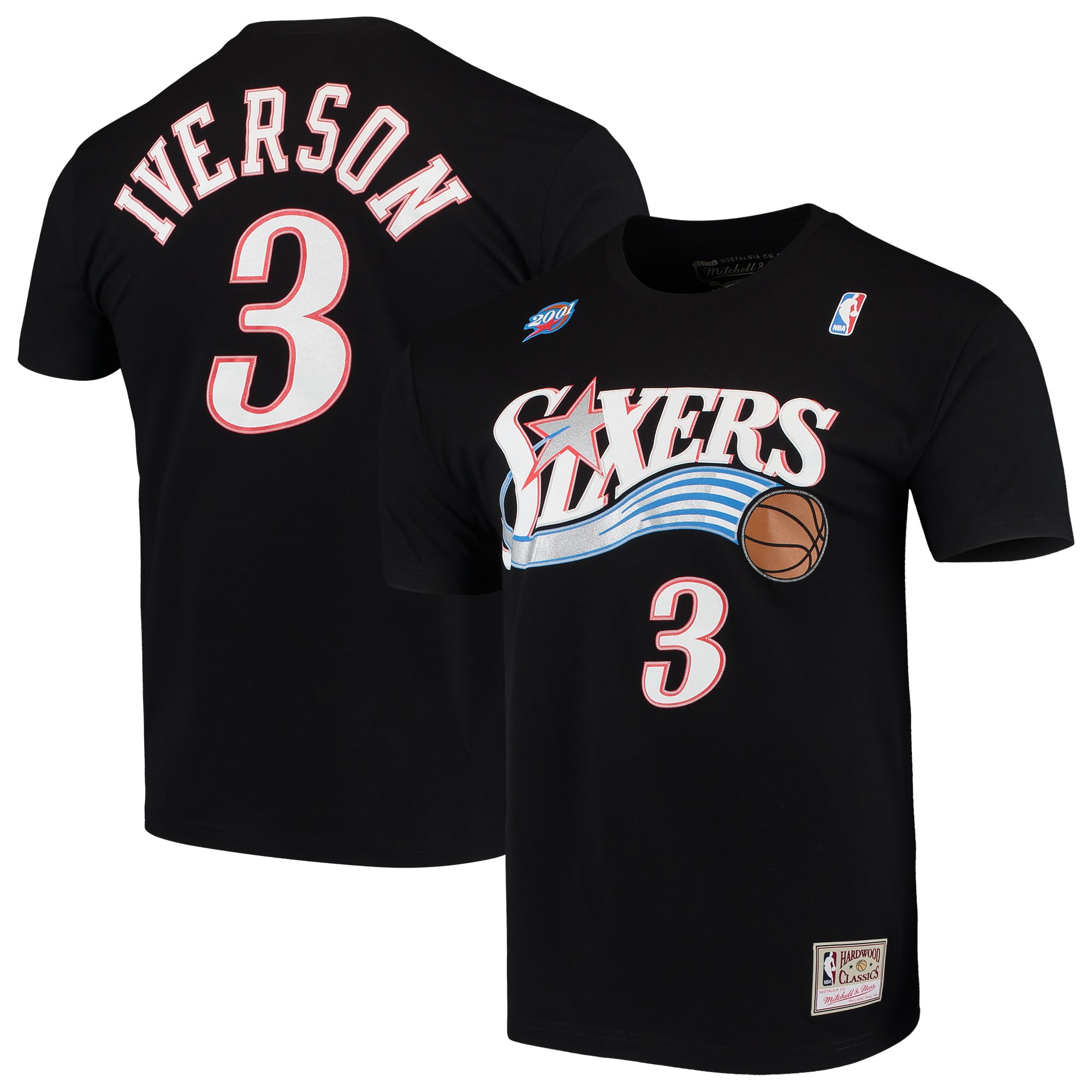 Men's Philadelphia 76ers Allen Iverson Mitchell & Ness Black
