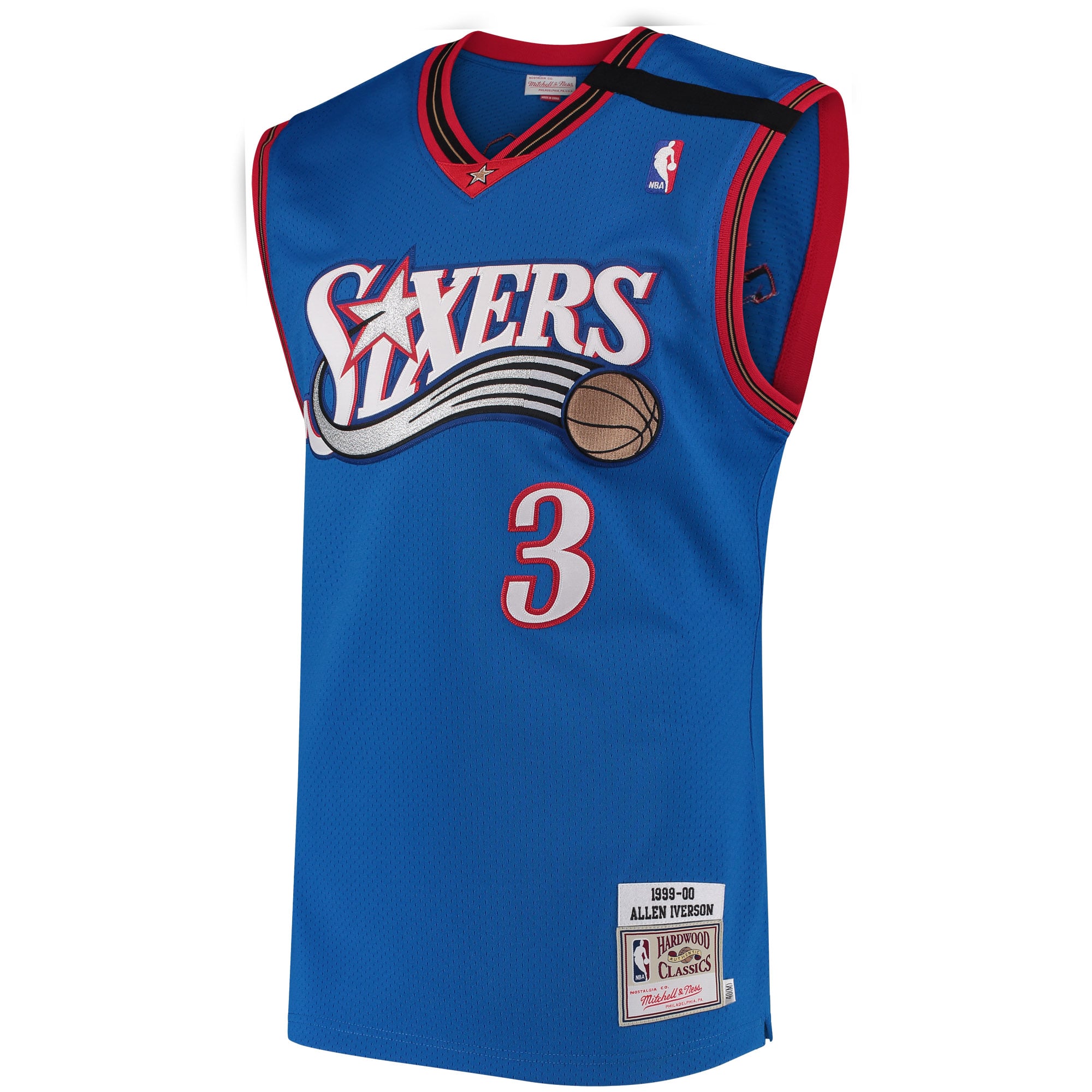 Men's Philadelphia 76ers Allen Iverson Mitchell & Ness Royal Road