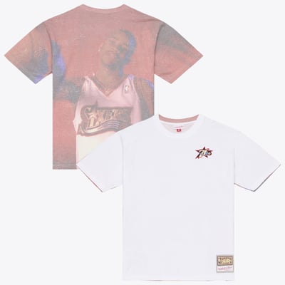 Allen Iverson Philadelphia 76ers Mitchell & Ness Hardwood Classics Player Sublimated T-Shirt - White
