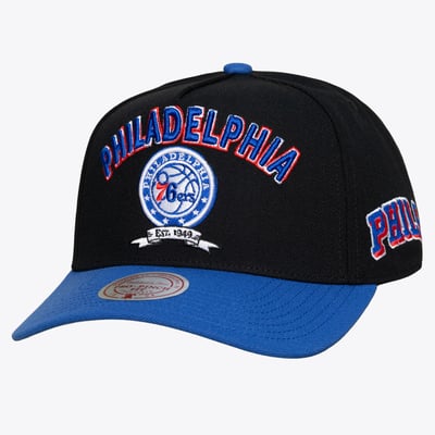 Philadelphia 76ers Mitchell & Ness True Legacy Pro Snapback Hat - Black