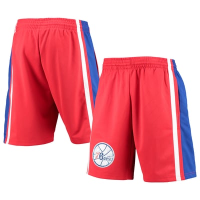 Philadelphia 76ers Mitchell & Ness Hardwood Classics 75th Anniversary Swingman Shorts - Red