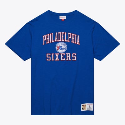  Philadelphia 76ers Mitchell & Ness Hardwood Classics Legendary Slub T-Shirt - Royal
