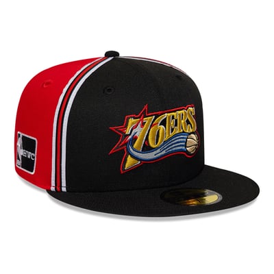 Allen Iverson Philadelphia 76ers New Era Player 59FIFTY Fitted Hat - Black/Red