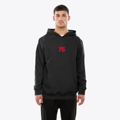 Philadelphia 76ers New Era Front and Back Graphic Pullover Hoodie - Black
