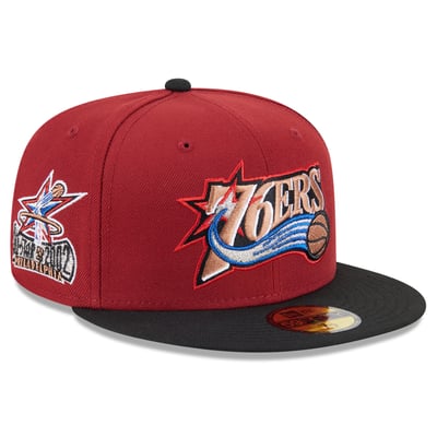 Philadelphia 76ers New Era 2002 NBA All-Star Game 59FIFTY Fitted Hat - Red/Black