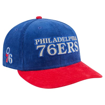 Philadelphia 76ers New Era Corduroy 9FIFTY Snapback Hat - Royal/Red