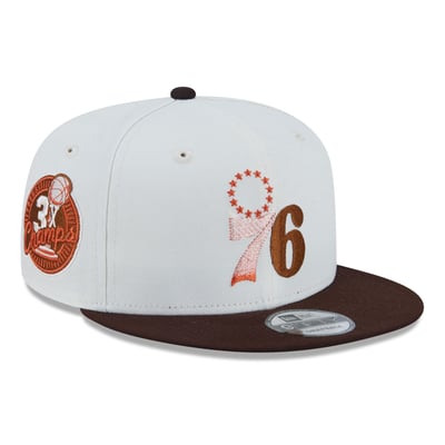  Philadelphia 76ers New Era Pumpkin Spice 9FIFTY Snapback Hat - White