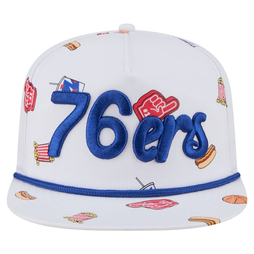 New Era Philadelphia 76ers White Team Cheer Rope 19TWENTY Adjustable Hat