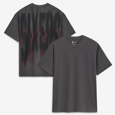 Philadelphia 76ers Nike 2026 Standard Issue Pre-Game Max 90 T-Shirt - Charcoal