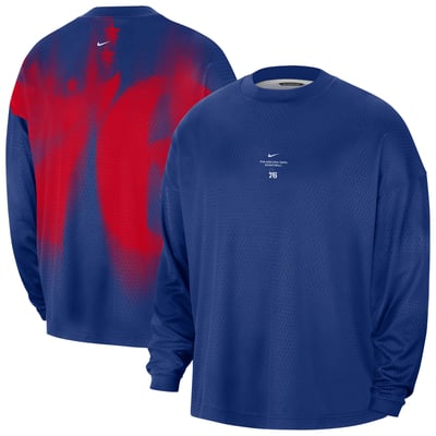 Philadelphia 76ers Nike 2026 Standard Issue Pre-Game Performance Long Sleeve T-Shirt - Royal