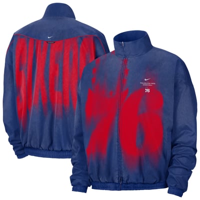 Philadelphia 76ers Nike 2026/27 Standard Issue On-Court Game Theater Loud Full-Zip Jacket - Royal