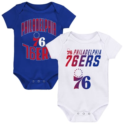  Philadelphia 76ers Outerstuff Newborn Snuggle Blitz Two-Piece Bodysuit Set - Royal