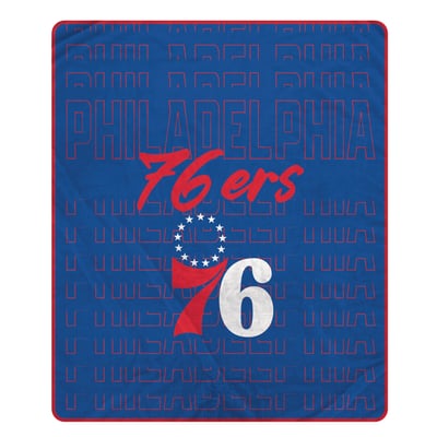 Philadelphia 76ers Pegasus Echo Script Fade 50" x 60" Ultra Soft Throw Blanket