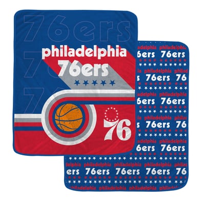 Philadelphia 76ers Pegasus Retro Baller Double-Sided 60" x 70" Ultra Cozy Blanket