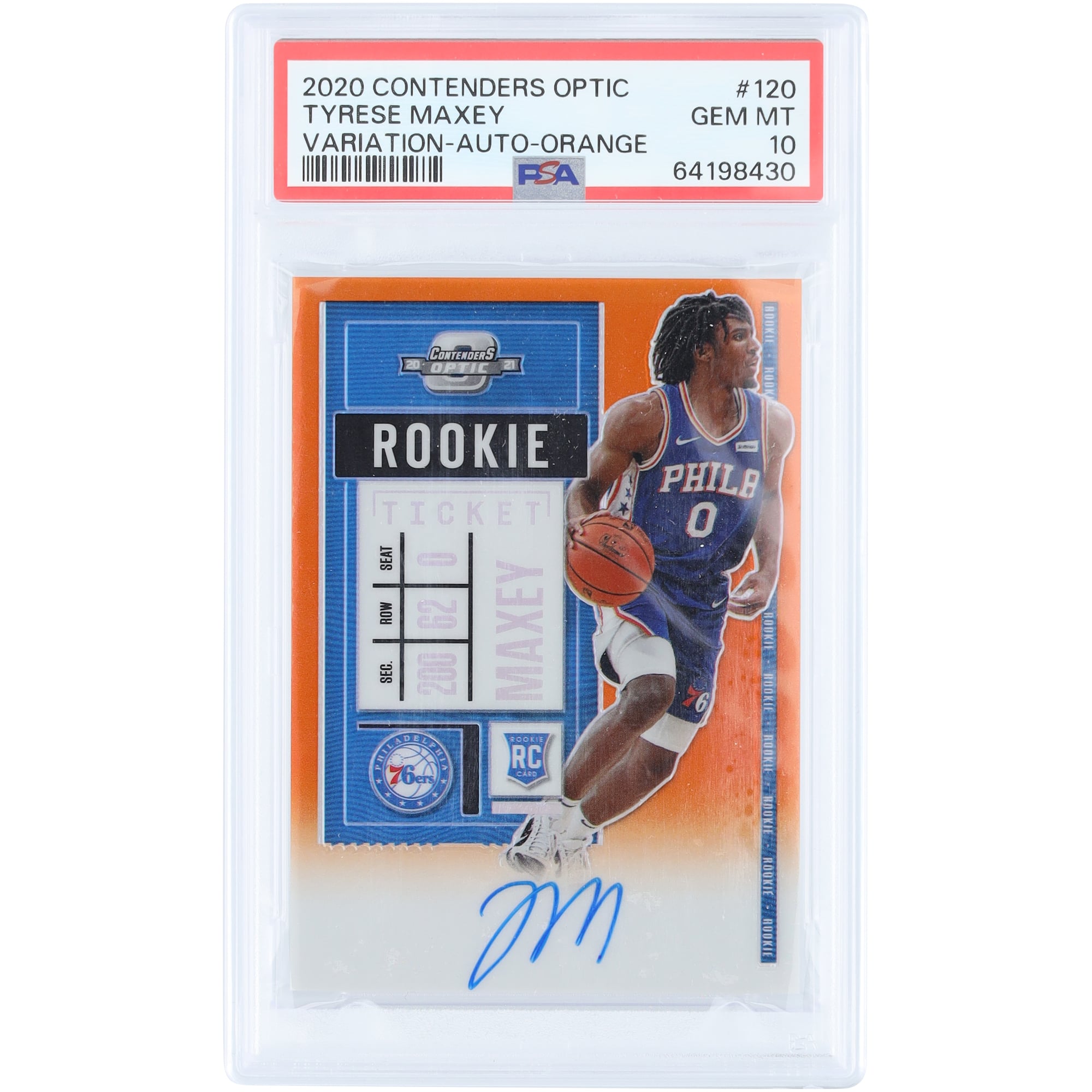 Tyrese Maxey Philadelphia 76ers Autographed 2020-21 Panini 