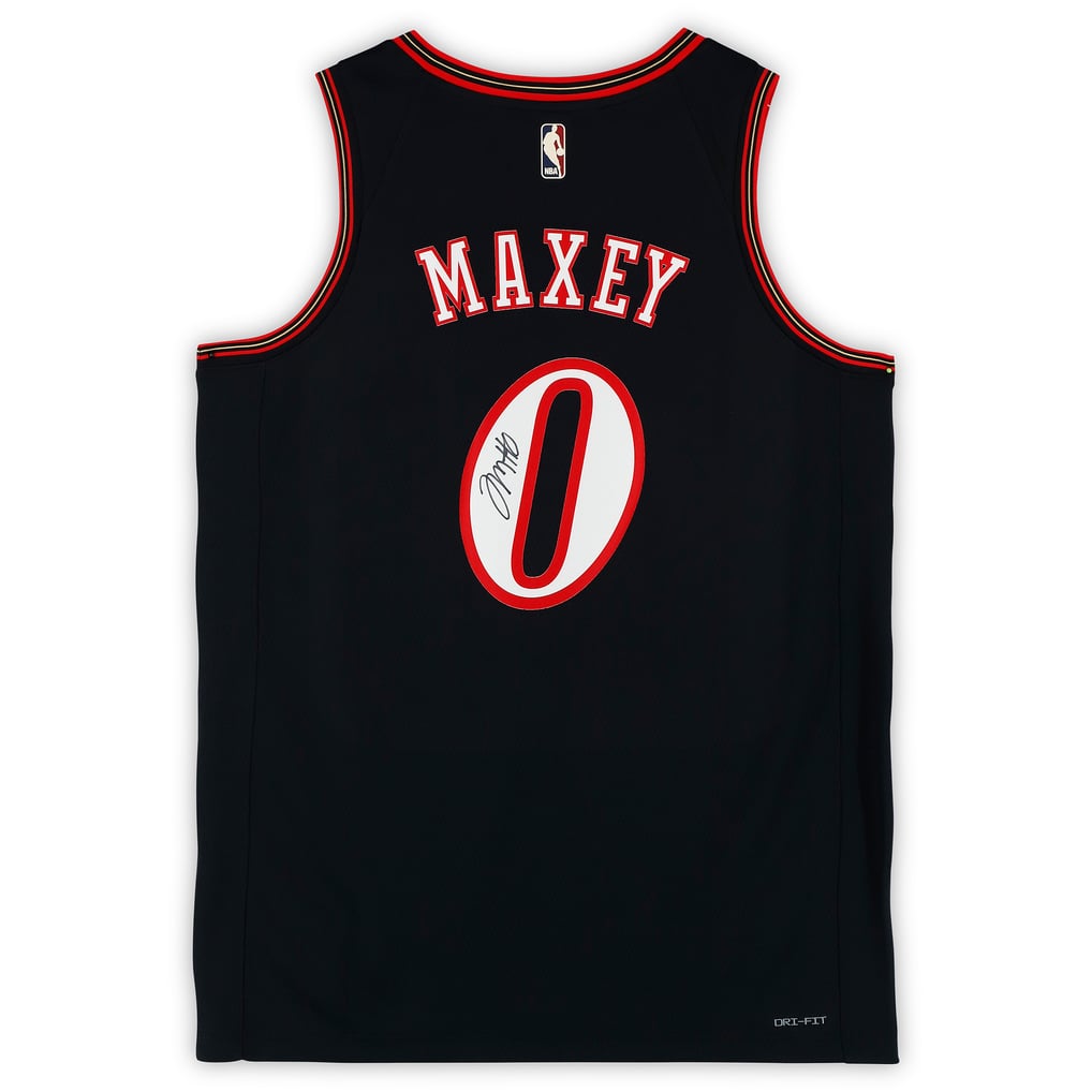 Tyrese Maxey Philadelphia 76ers Autographed Fanatics Authentic Black ...