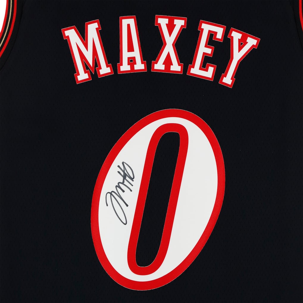 Tyrese Maxey Philadelphia 76ers Autographed Fanatics Authentic Black ...