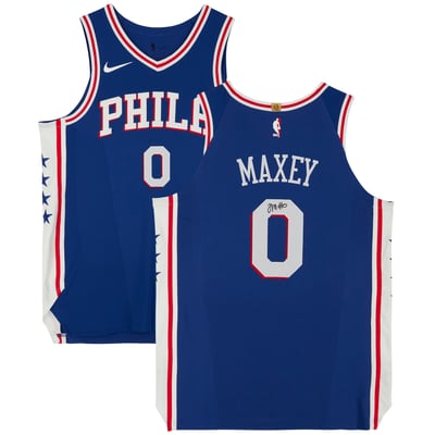 Tyrese Maxey Philadelphia 76ers Fanatics Authentic Autographed Nike 2020-21 Blue Icon Jersey