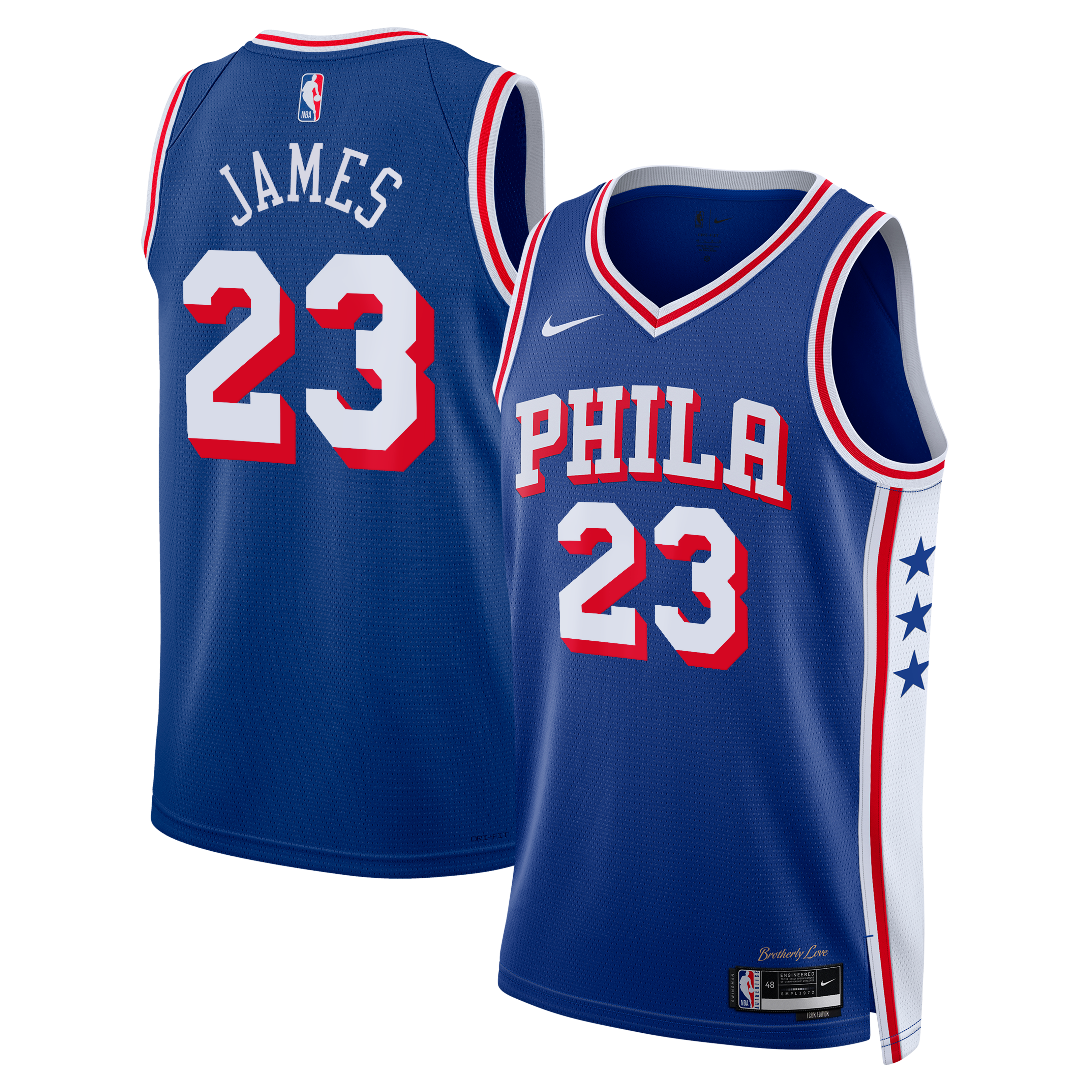 Unisex Philadelphia 76ers LeBron James Nike Royal Swingman Jersey ...