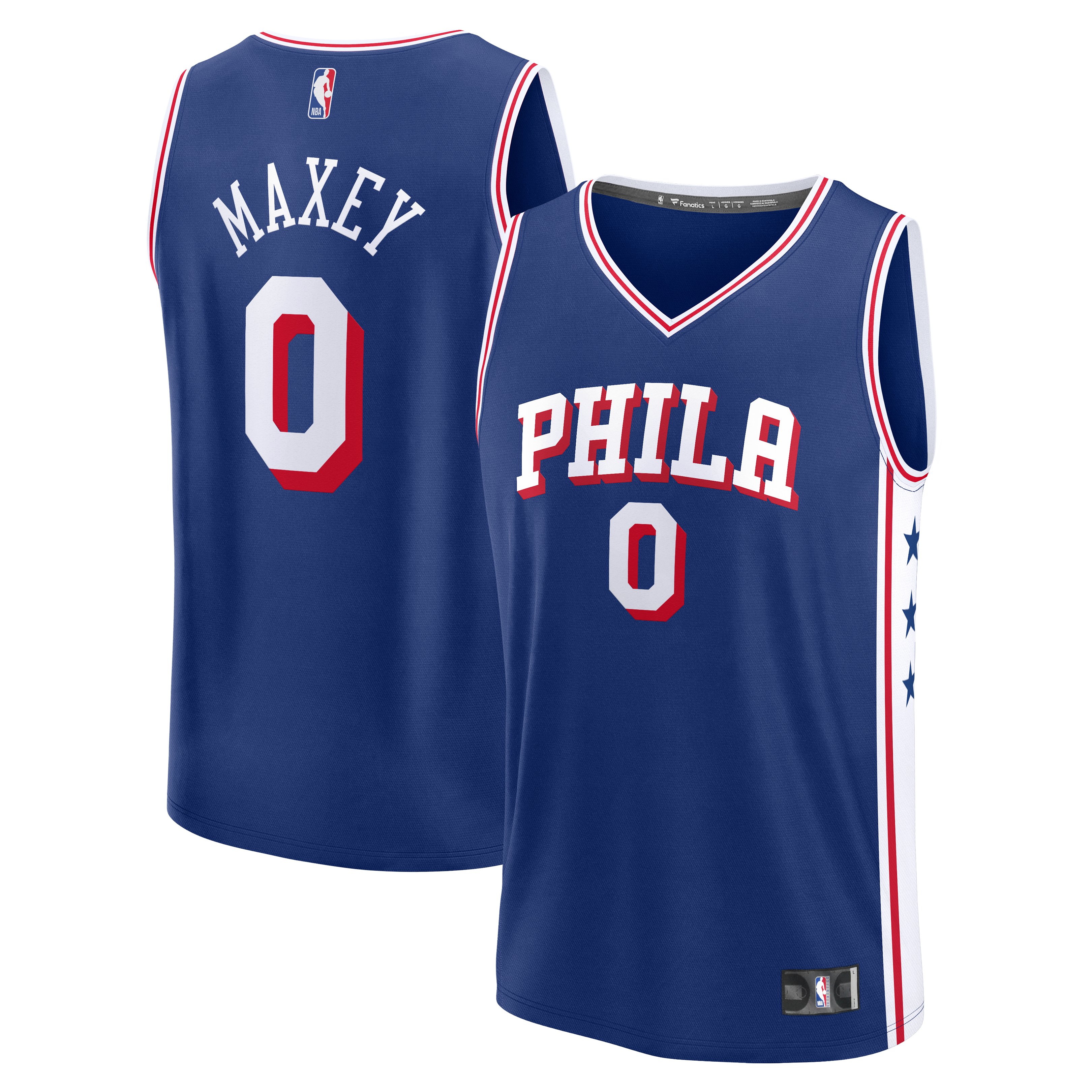 Tyrese Maxey Philadelphia 76ers Youth Fast Break Replica Player Jersey Icon Edition Royal