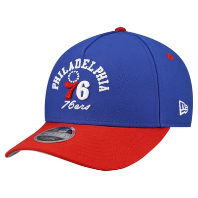 Philadelphia 76ers New Era Youth Arch 9FORTY A-Frame M-Crown Adjustable Hat - Blue